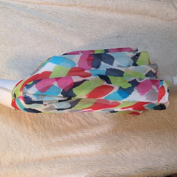 LIZ CLAIBORNE CAREER Classic Watercolor Sheer Blouse LP - Picture 5 of 16